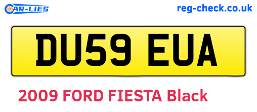 DU59EUA are the vehicle registration plates.
