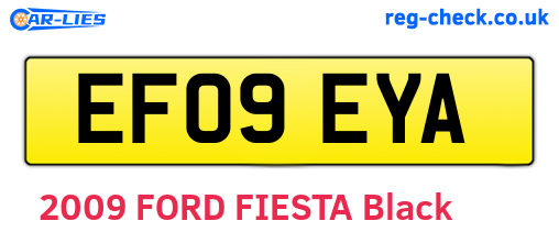 EF09EYA are the vehicle registration plates.