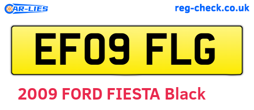 EF09FLG are the vehicle registration plates.