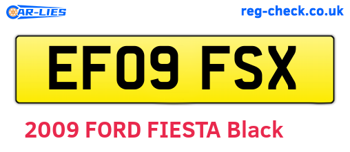 EF09FSX are the vehicle registration plates.