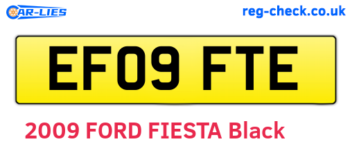 EF09FTE are the vehicle registration plates.