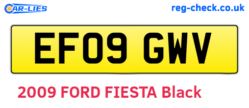 EF09GWV are the vehicle registration plates.