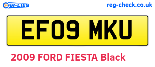 EF09MKU are the vehicle registration plates.
