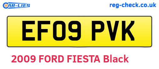 EF09PVK are the vehicle registration plates.