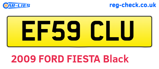 EF59CLU are the vehicle registration plates.