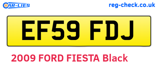 EF59FDJ are the vehicle registration plates.