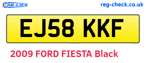 EJ58KKF are the vehicle registration plates.