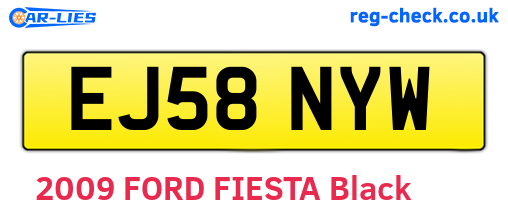 EJ58NYW are the vehicle registration plates.