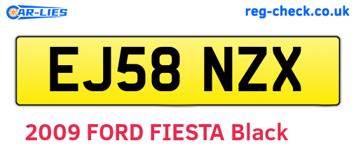 EJ58NZX are the vehicle registration plates.