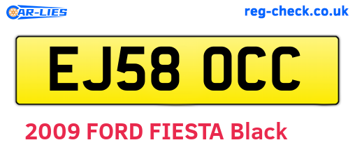 EJ58OCC are the vehicle registration plates.