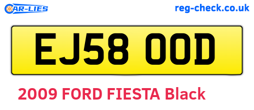 EJ58OOD are the vehicle registration plates.