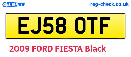 EJ58OTF are the vehicle registration plates.