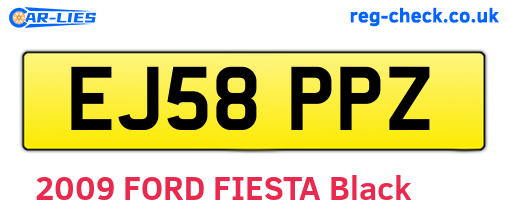 EJ58PPZ are the vehicle registration plates.