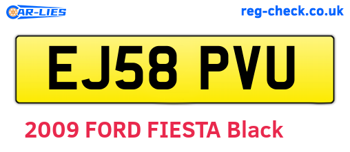 EJ58PVU are the vehicle registration plates.