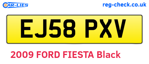 EJ58PXV are the vehicle registration plates.