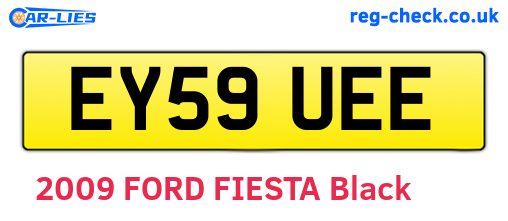 EY59UEE are the vehicle registration plates.