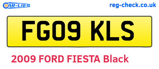 FG09KLS are the vehicle registration plates.
