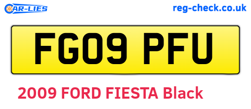FG09PFU are the vehicle registration plates.