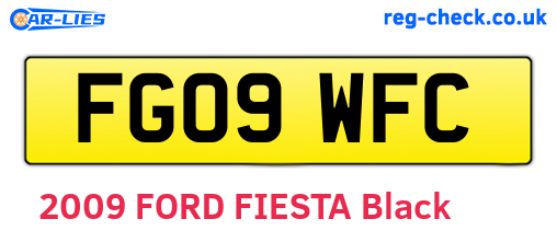 FG09WFC are the vehicle registration plates.