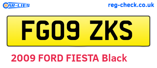 FG09ZKS are the vehicle registration plates.