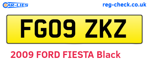 FG09ZKZ are the vehicle registration plates.