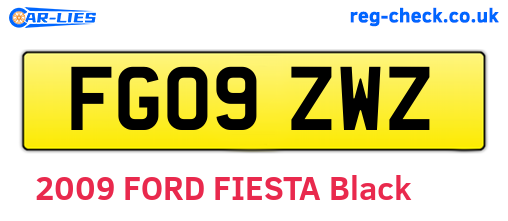 FG09ZWZ are the vehicle registration plates.