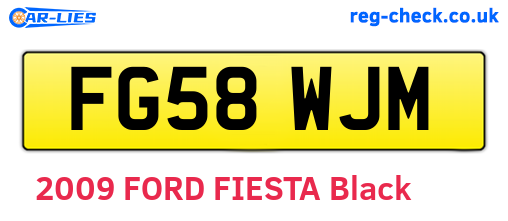 FG58WJM are the vehicle registration plates.