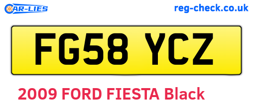 FG58YCZ are the vehicle registration plates.