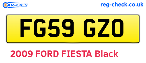 FG59GZO are the vehicle registration plates.
