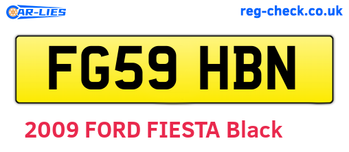 FG59HBN are the vehicle registration plates.
