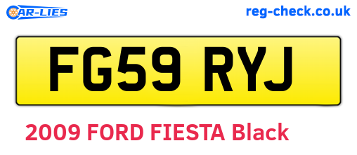 FG59RYJ are the vehicle registration plates.