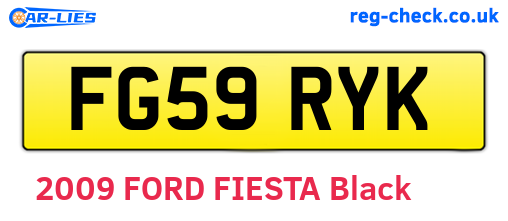 FG59RYK are the vehicle registration plates.