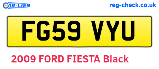 FG59VYU are the vehicle registration plates.