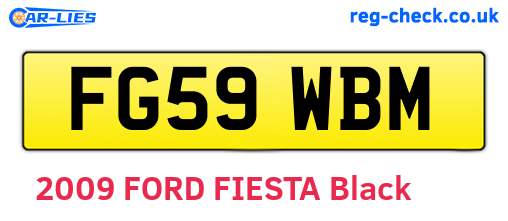 FG59WBM are the vehicle registration plates.