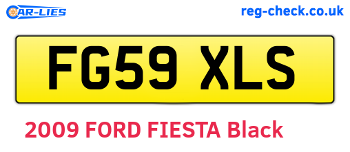 FG59XLS are the vehicle registration plates.