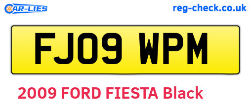FJ09WPM are the vehicle registration plates.
