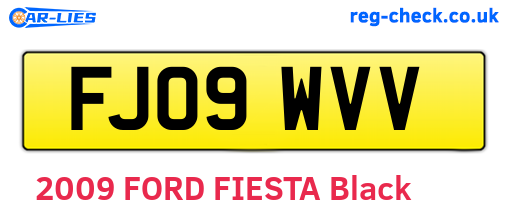 FJ09WVV are the vehicle registration plates.
