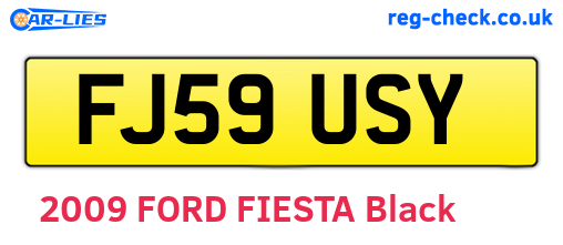 FJ59USY are the vehicle registration plates.