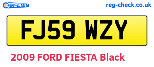 FJ59WZY are the vehicle registration plates.