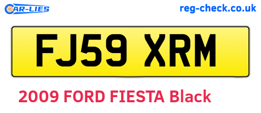 FJ59XRM are the vehicle registration plates.