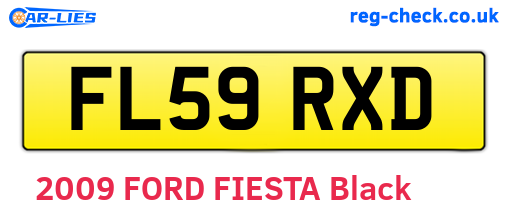 FL59RXD are the vehicle registration plates.