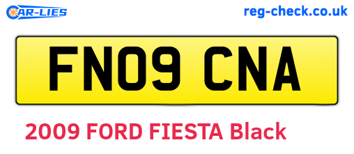 FN09CNA are the vehicle registration plates.
