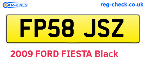 FP58JSZ are the vehicle registration plates.