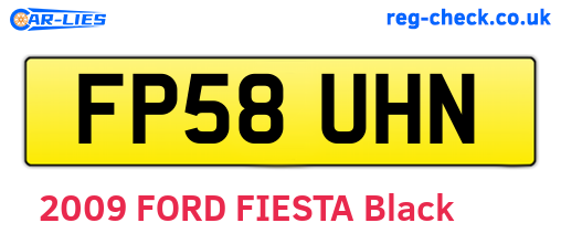 FP58UHN are the vehicle registration plates.