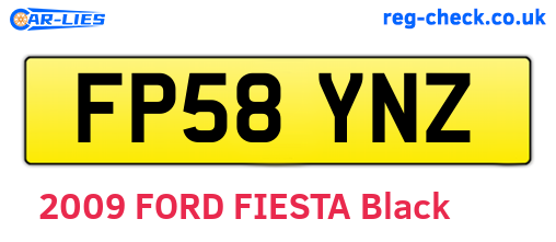 FP58YNZ are the vehicle registration plates.