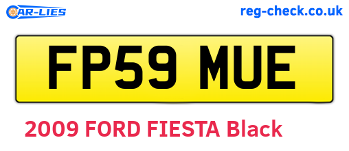 FP59MUE are the vehicle registration plates.