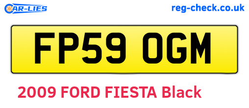 FP59OGM are the vehicle registration plates.