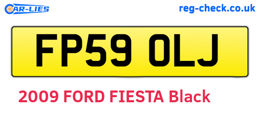 FP59OLJ are the vehicle registration plates.