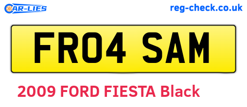 FR04SAM are the vehicle registration plates.