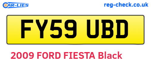 FY59UBD are the vehicle registration plates.
